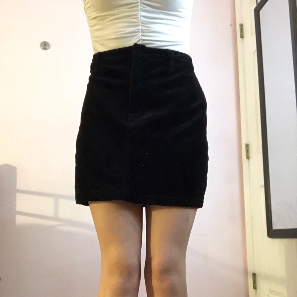 Black Corduroy Skirt